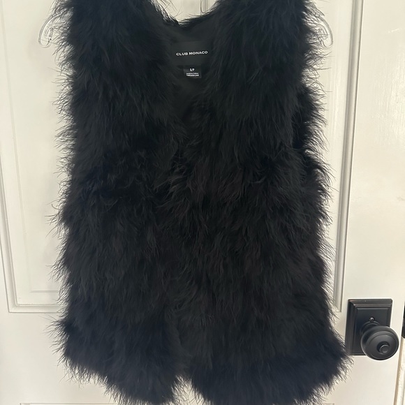 Club Monaco Violet Feather Vest in Black size S - Picture 4 of 4